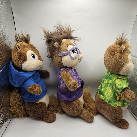 3 Build A Bear Jeanette Simon Theodore Plush Alvin & the Chipmunks Chipwrecked.  - Picture 3 of 14